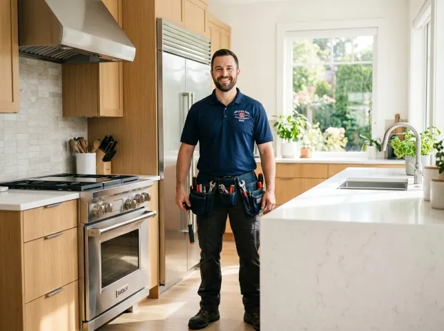 Appliance Repair Hero technician in a Berea, KY kitchen after an appliance repair